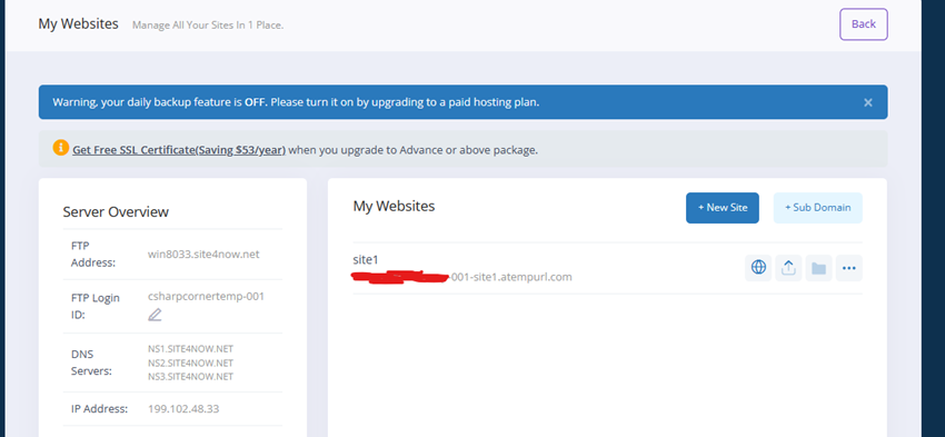 Learn hot to publish your website free for 60 days